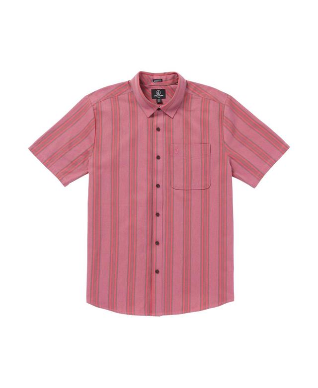 Volcom Mens Newbar Stripe Short Sleeve Shirt Product Image