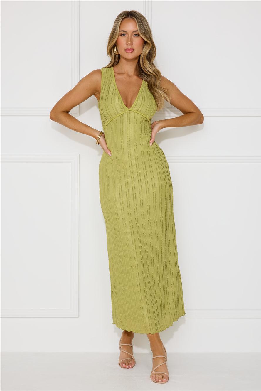 Sparkling Sea Maxi Dress Sage Product Image