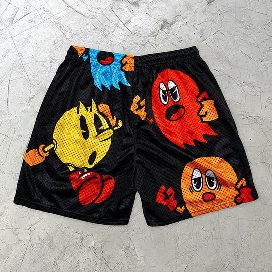 Sopula Vintage Cartoon Graphics Mesh Shorts product image