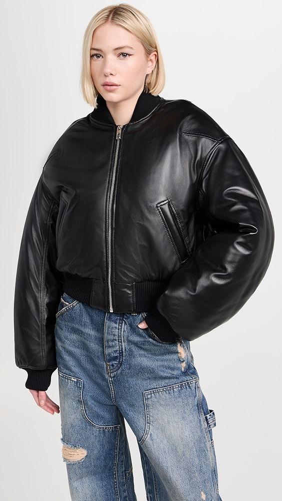 Marc Jacobs Puffy Leather Bomber | Shopbop Product Image