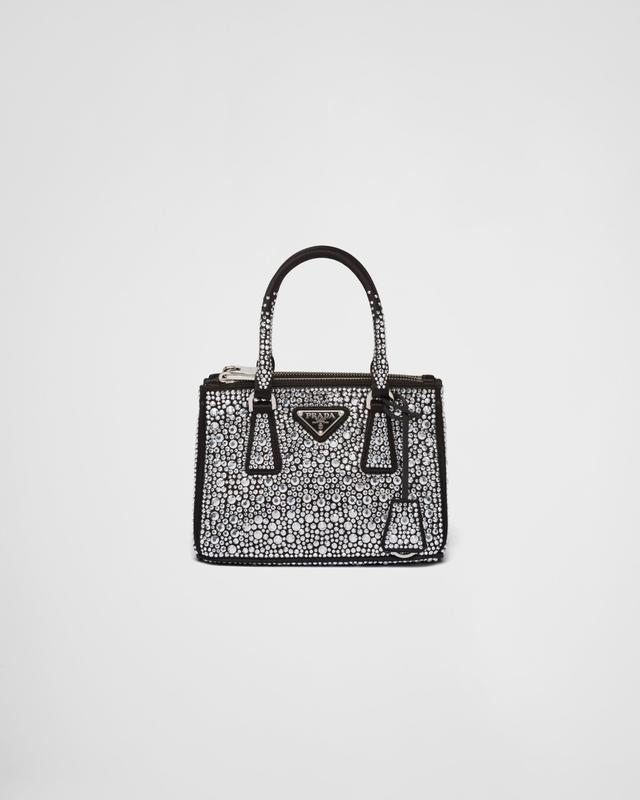 Prada Galleria satin mini-bag with crystals Product Image