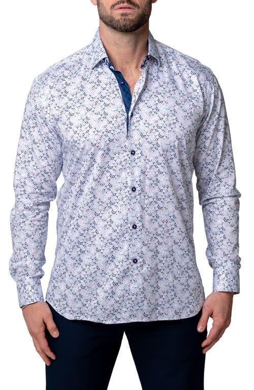 Maceoo Fibonacci Mercedes Pink Contemporary Fit Button-Up Shirt Product Image