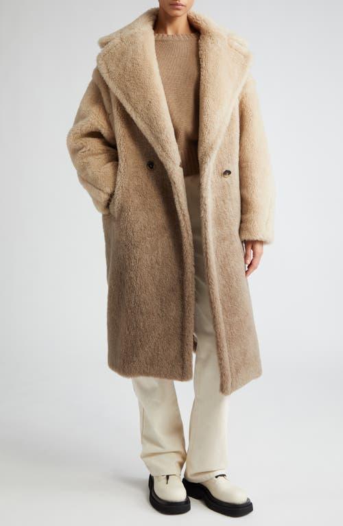 Gatto Ombre Double-breasted Wool Coat In Sand Product Image