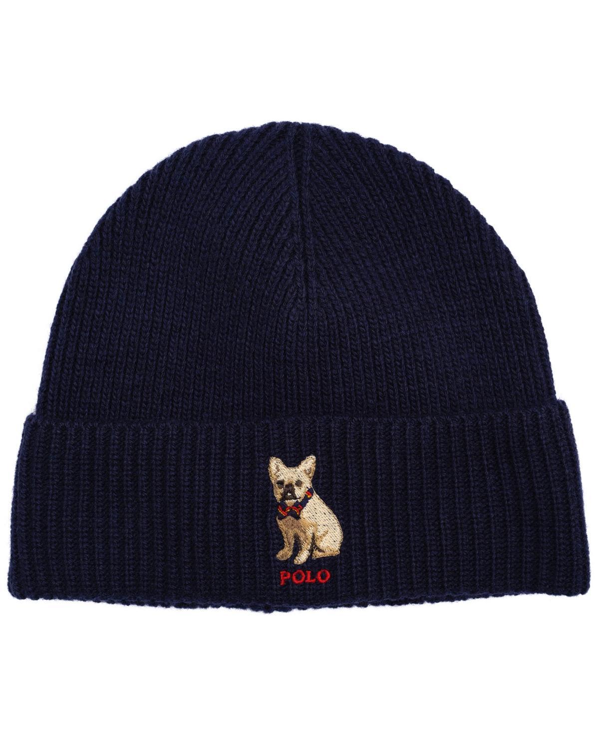 Polo Ralph Lauren Mens Embroidered Frenchie Beanie Product Image