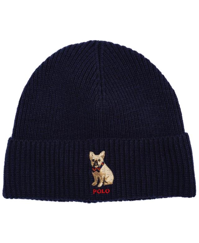 Polo Ralph Lauren Mens Embroidered Frenchie Beanie Product Image