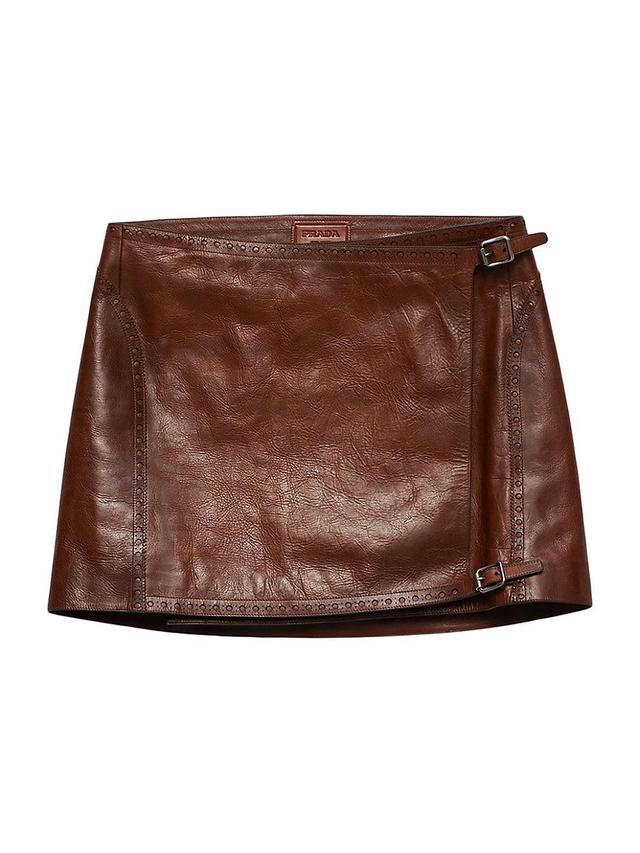 Womens Leather Miniskirt Product Image