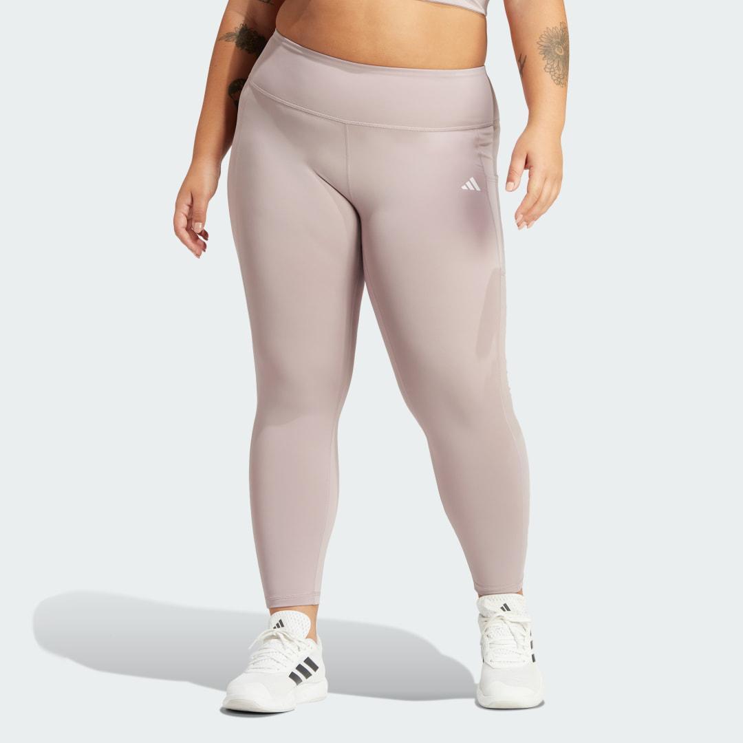 adidas Optime Full-Length Leggings (Plus Size) Black 4X Womens Product Image