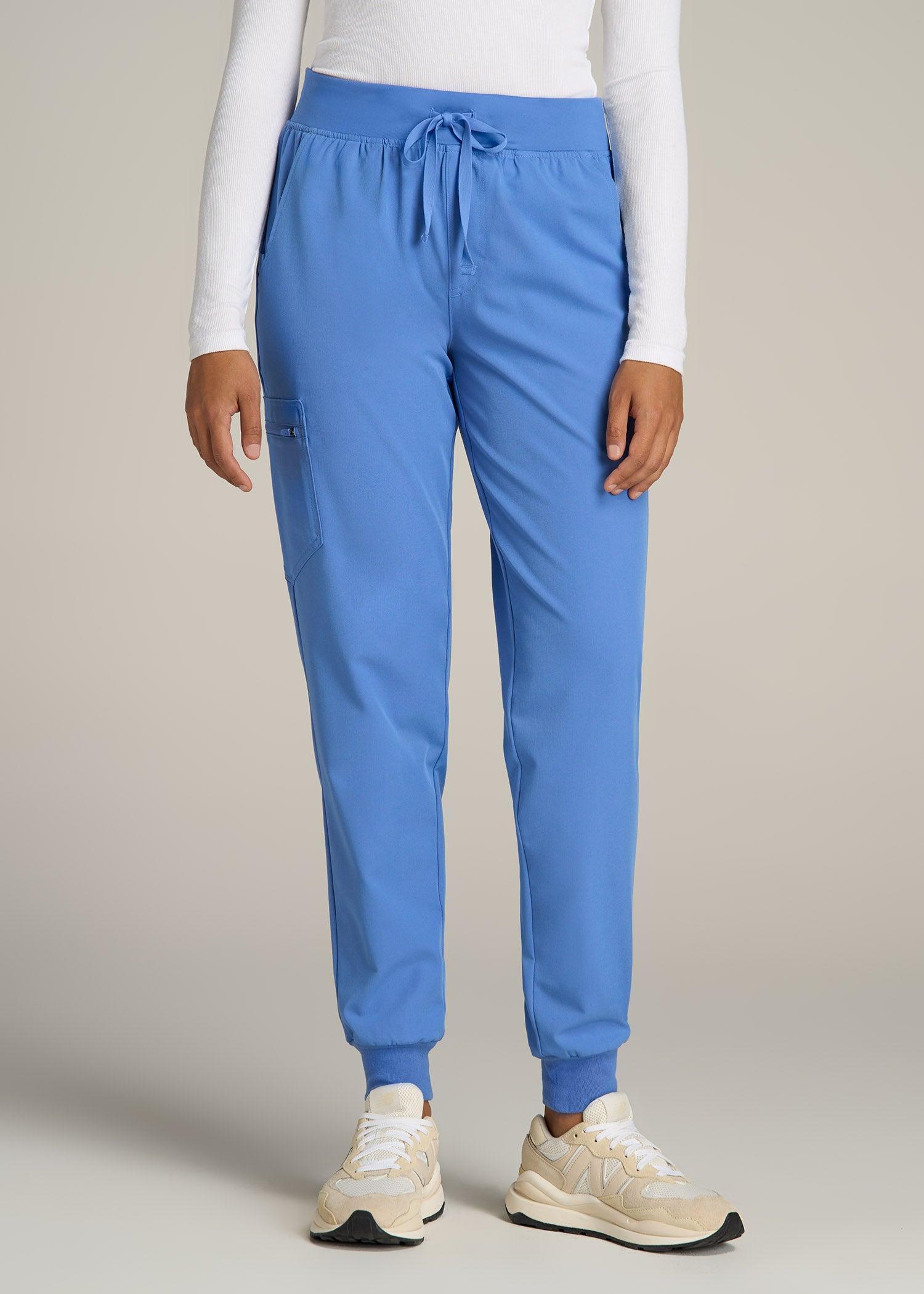 Scrub Joggers for Tall Women in Deep Sky Blue Female Product Image