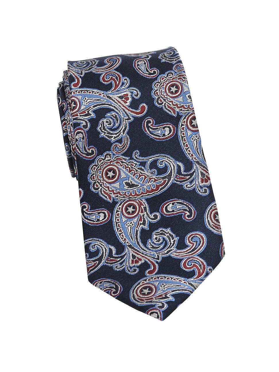 Mens Captain America Paisley Silk Tie Product Image