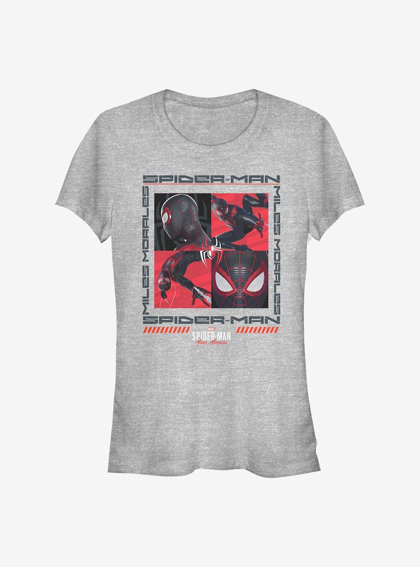 Marvel Spider-Man Miles Morales Square Up Girls T-Shirt Product Image