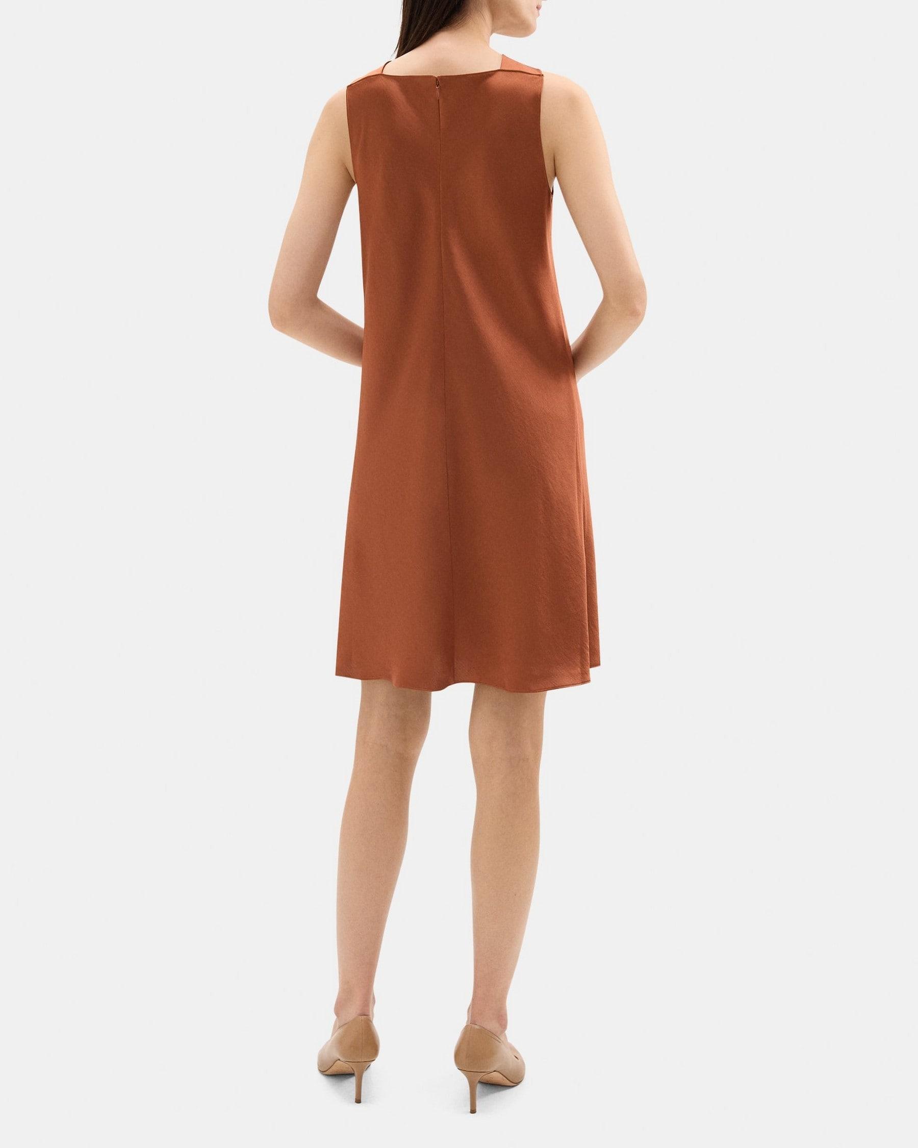 Sleeveless Twist Dress in Silky Poly Product Image