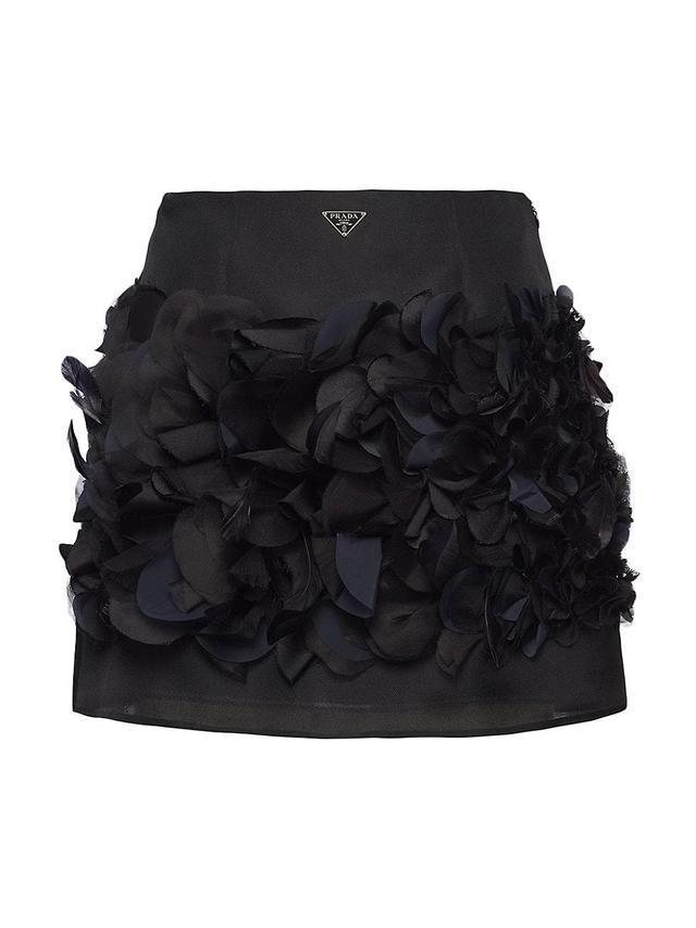 Embroidered Gazar Mini-Skirt Product Image