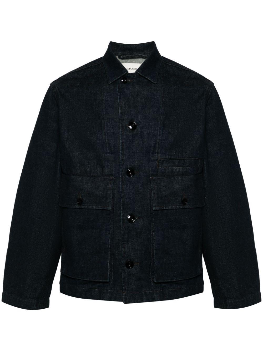 Spread-collar Denim Jacket In Blue product image