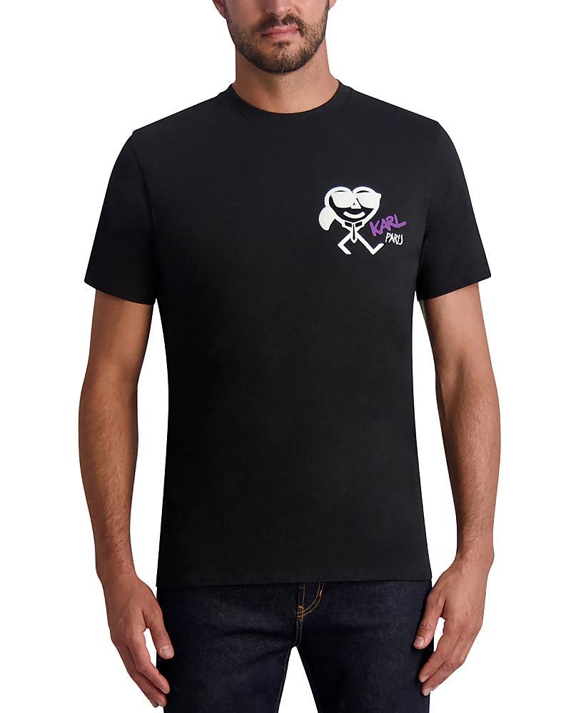 Karl Lagerfeld Paris Mens Karl Heart Graphic Tee - Black Product Image