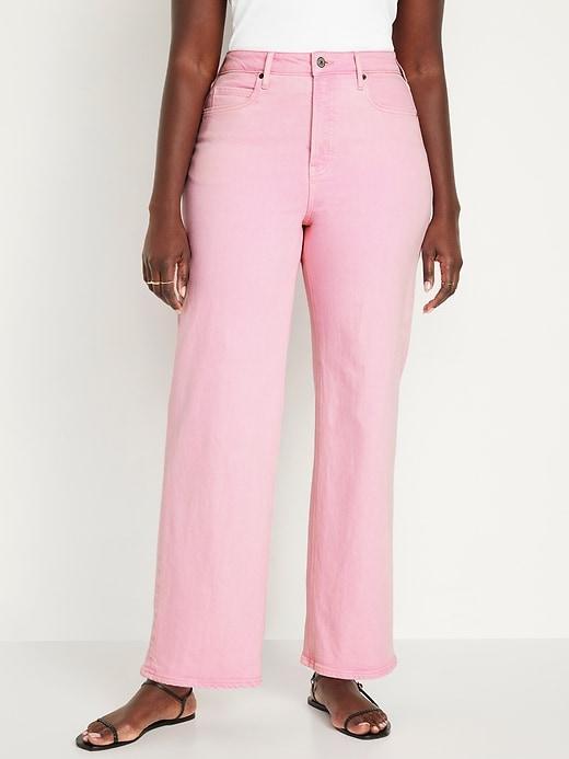 Extra High-Waisted Sky-Hi Wide-Leg Jeans Product Image