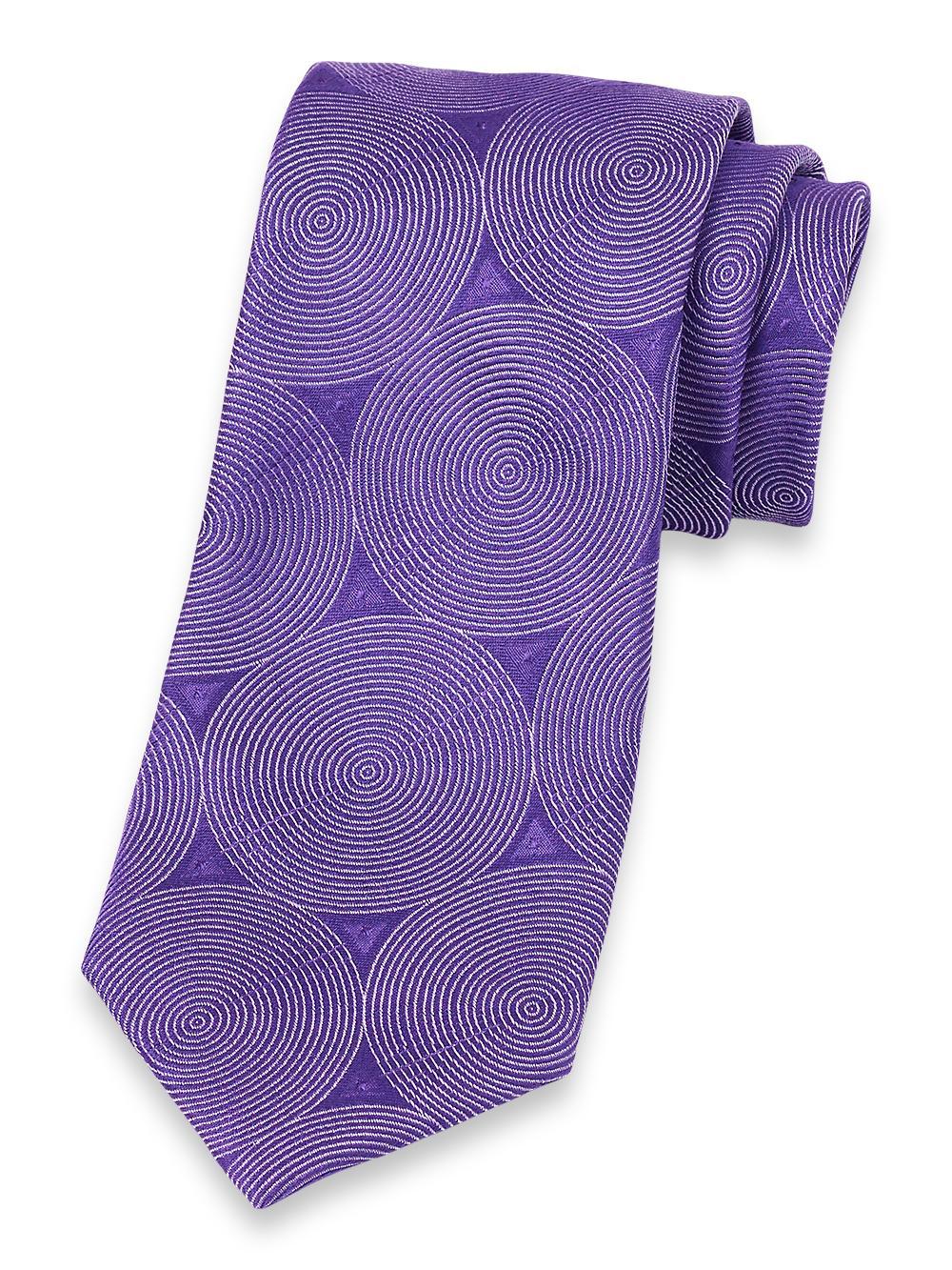 Circles Woven Silk Tie - Purple Product Image