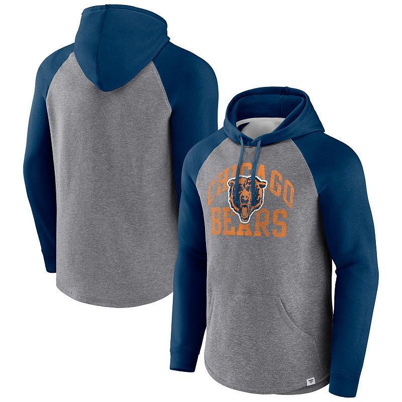 Mens Fanatics Branded Heather Gray Chicago Bears Favorite Arch Raglan Pullover Hoodie Product Image