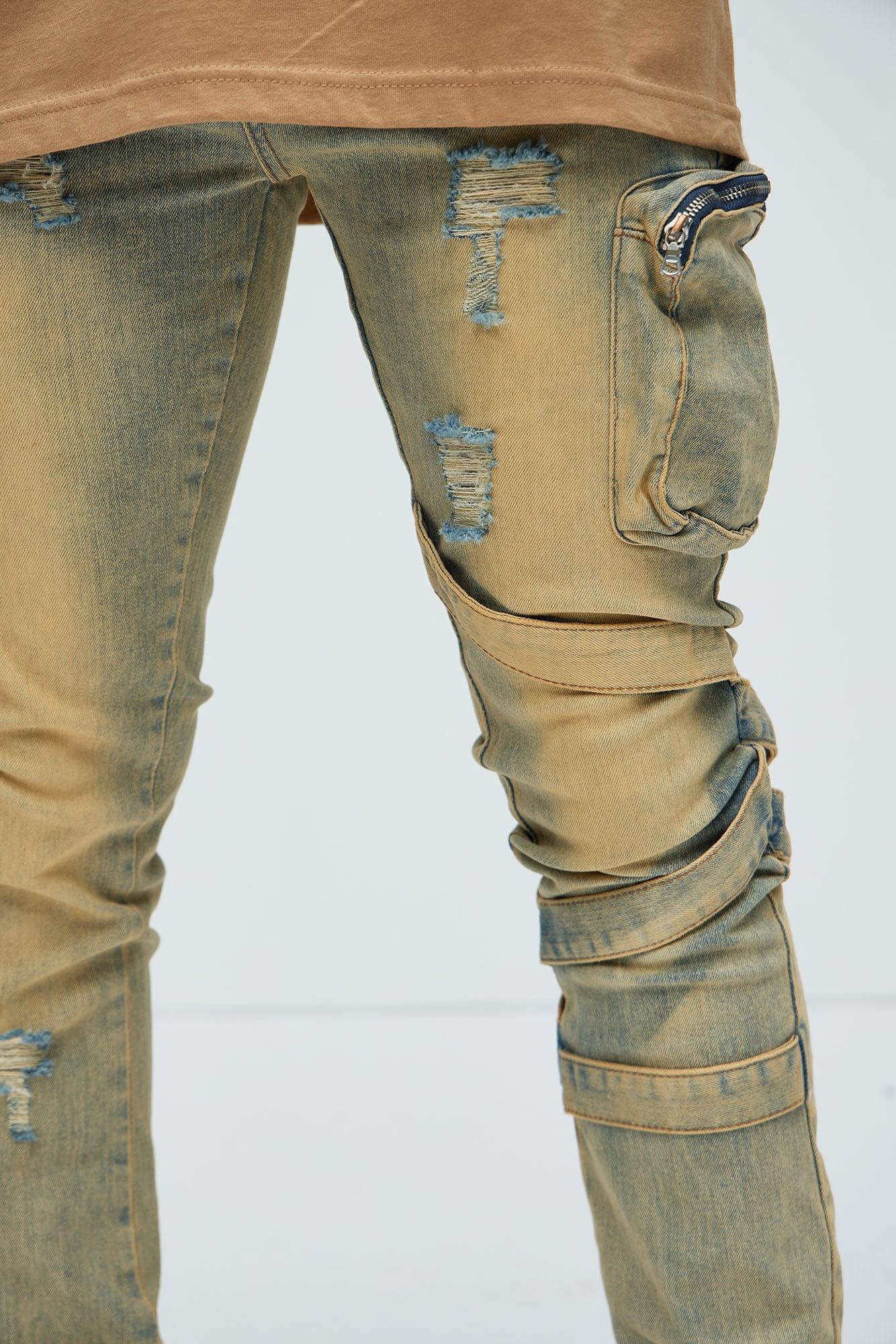 Find Out Cargo Flare Jeans - Vintage Wash Product Image