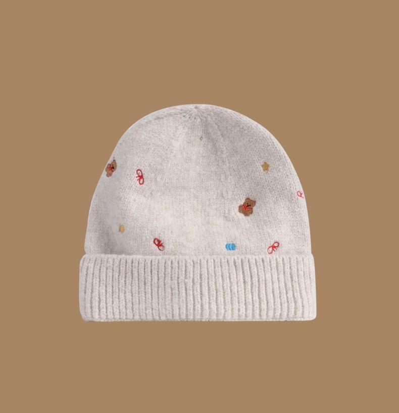 Embroidered Knit Beanie Product Image