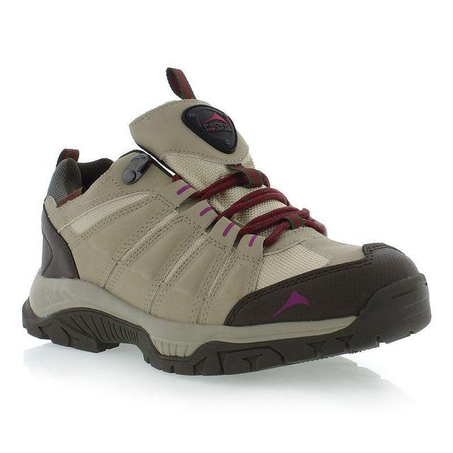 Pacific Mountain Butte Low Womens Waterproof Hiking Shoes Wheat Pink Product Image