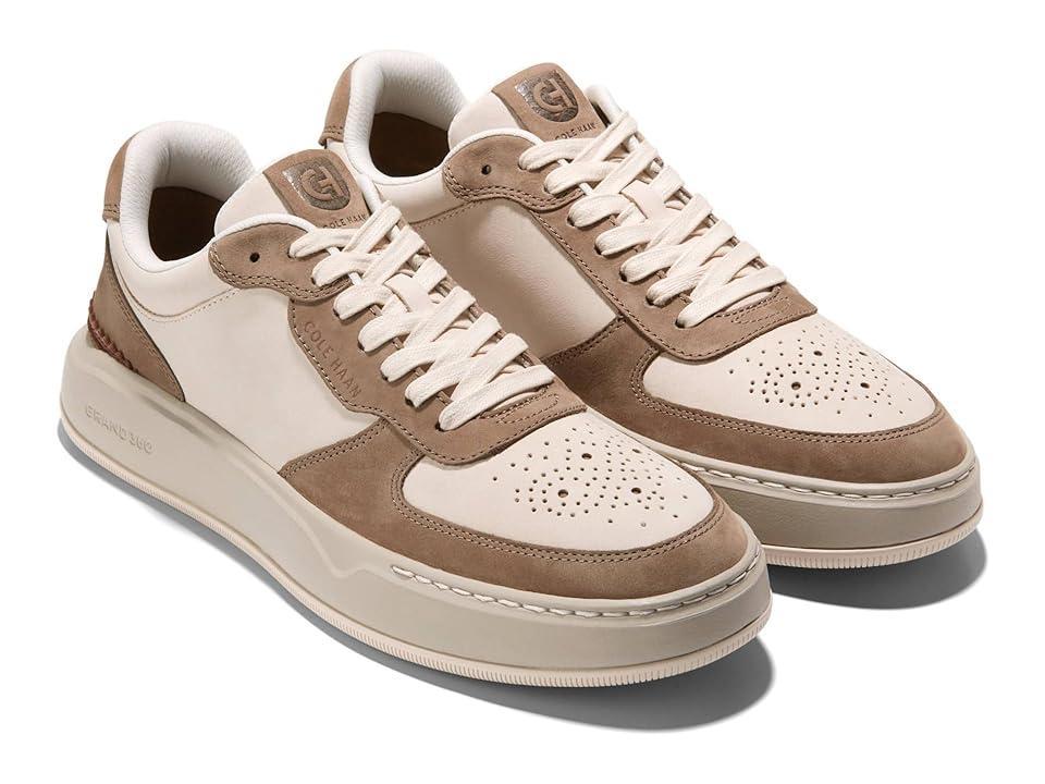 Cole Haan Grandpro Crew Wing Tip (Sand Dollar Nubuck/Silver Lining/Irish Coffee) Men's Shoes Product Image