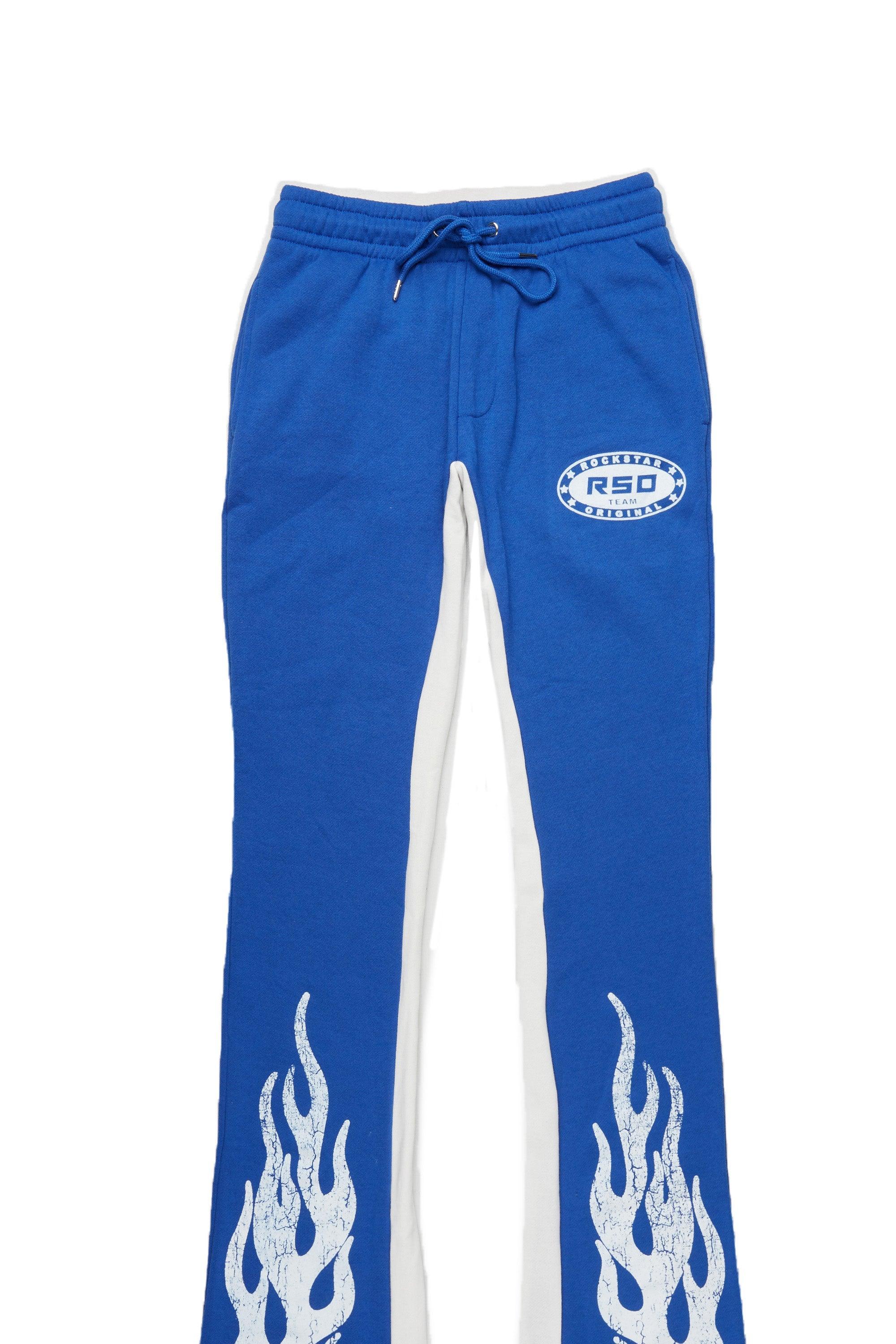 Amos Royal Blue Hoodie/Baggy Track Pant Set Male Product Image