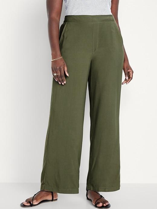 High-Waisted Playa Wide-Leg Pants Product Image