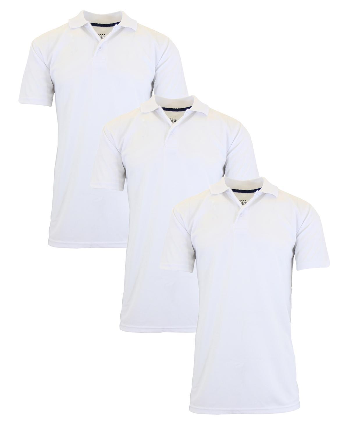 Galaxy By Harvic Mens Dry Fit Moisture-Wicking Polo Shirt, Pack of 3 Product Image