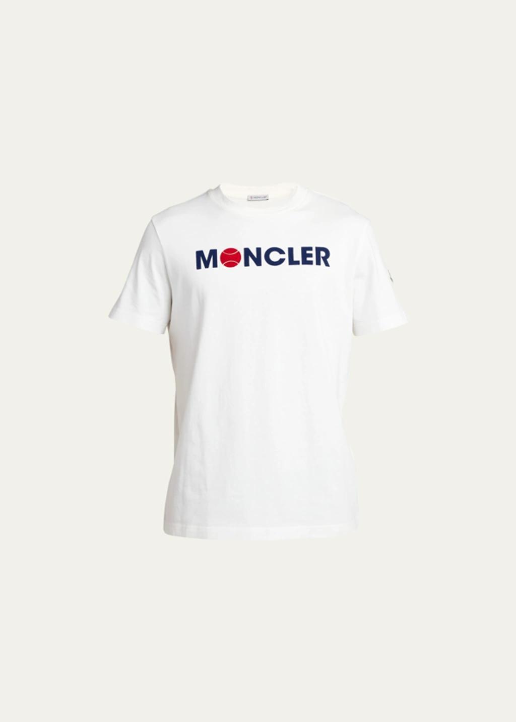 MONCLER Short-sleeve T-shirt With Logo In Silk White Product Image