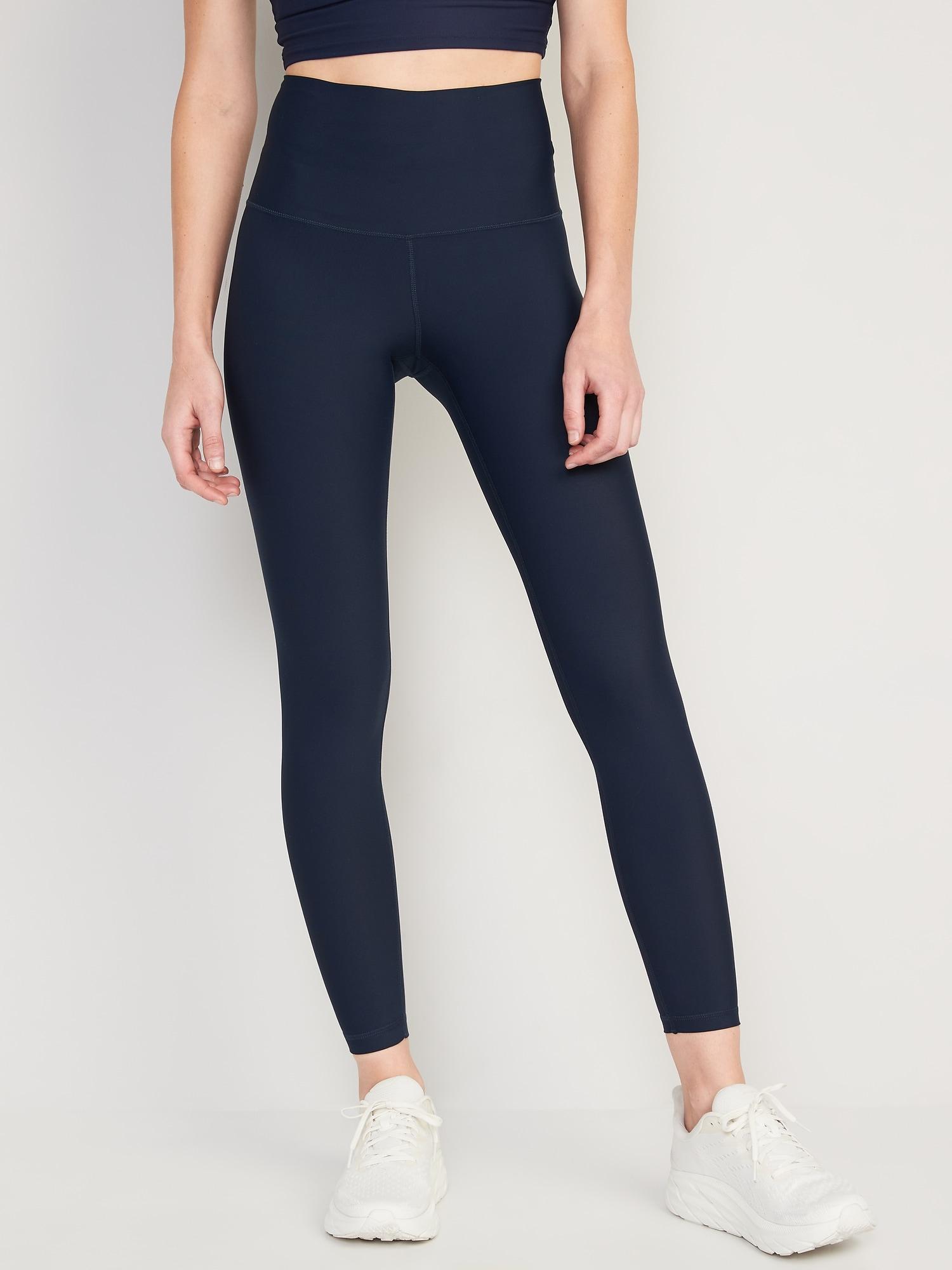 Old Navy Extra High-Waisted PowerSoft Hidden Pocket 7/8-Length Leggings for Women - Blue - female - Size: 4X Product Image