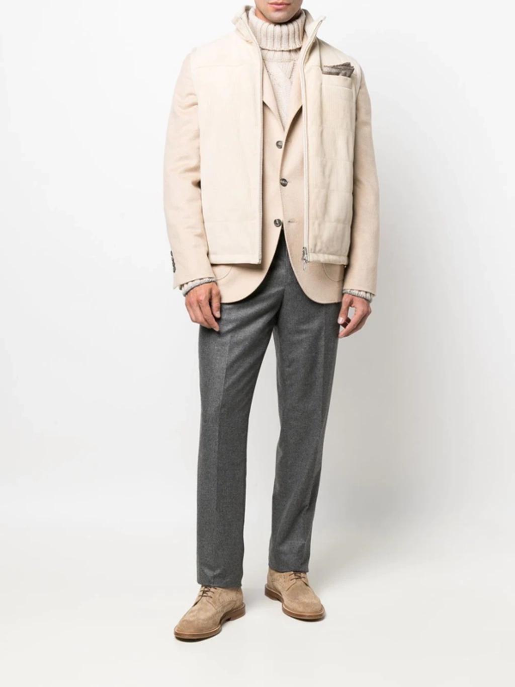 BRUNELLO CUCINELLI Cable-knit Roll-neck Jumper In Neutrals Product Image