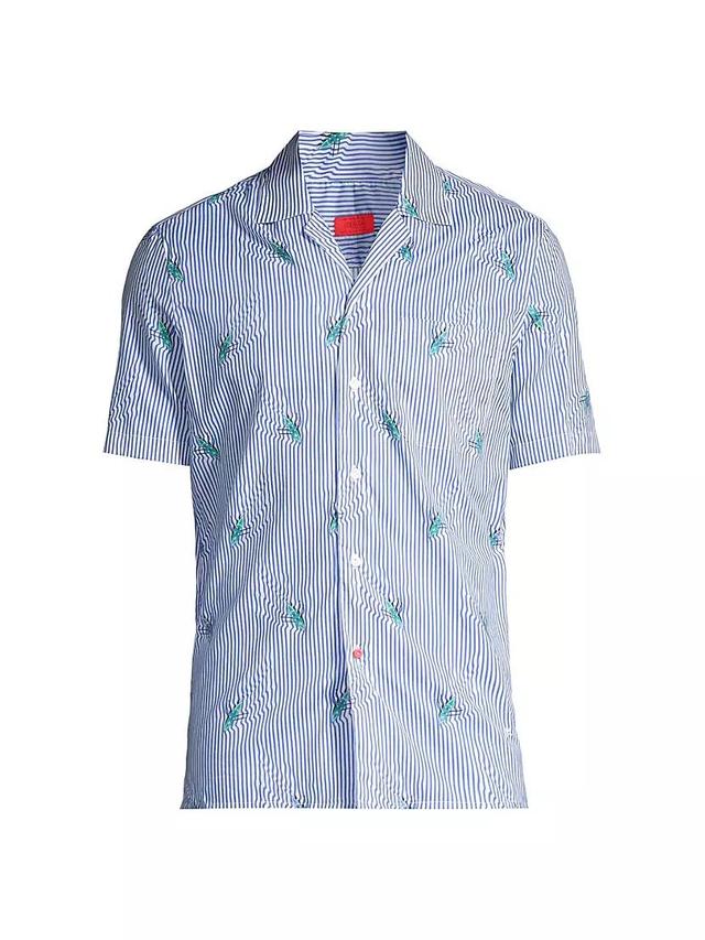 Kayak Stripe Print Camp Collar Shirt Product Image