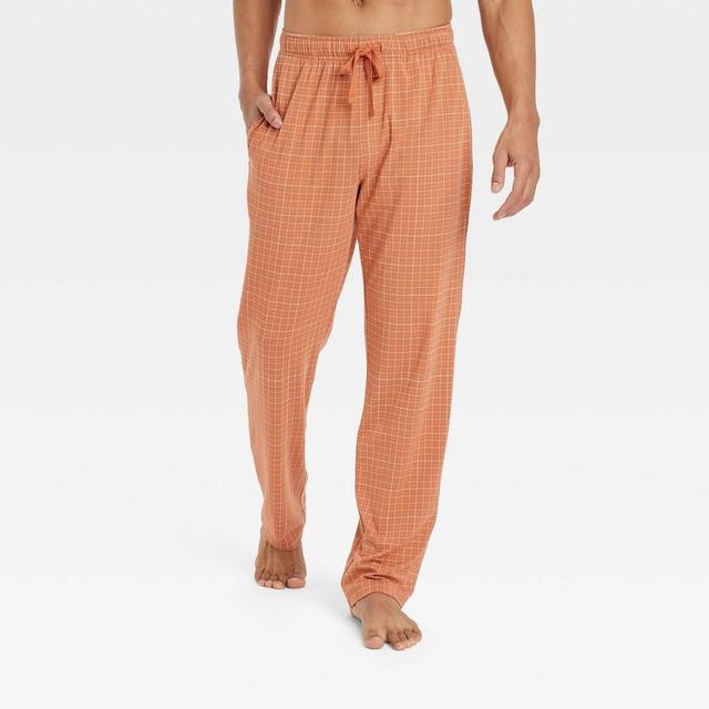 Mens Rusty Pointe Checkered Knit Pajama Pants - Goodfellow & Co Light Brown L Product Image