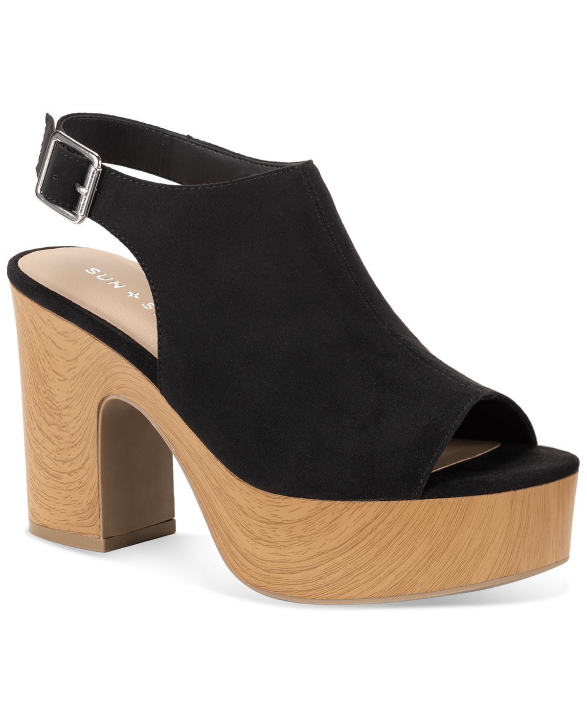 Sun + Stone Womens Jimmiee Peep Toe Block Heel Platform Shooties, Created for Macys Product Image