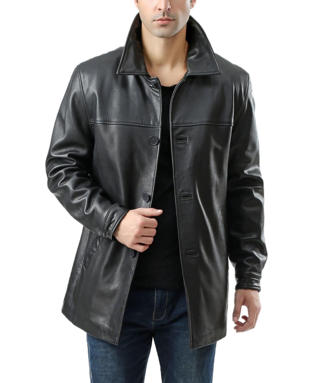 Bgsd Men Samuel Leather Car Coat - Big and Tall Product Image