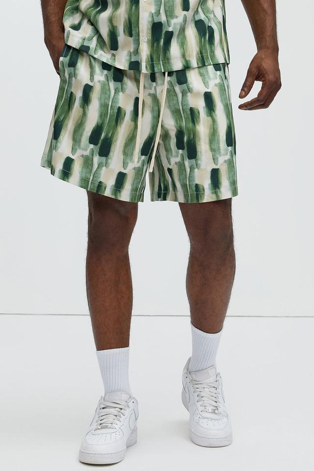 Beachview Warm Up Shorts - Green/combo Product Image