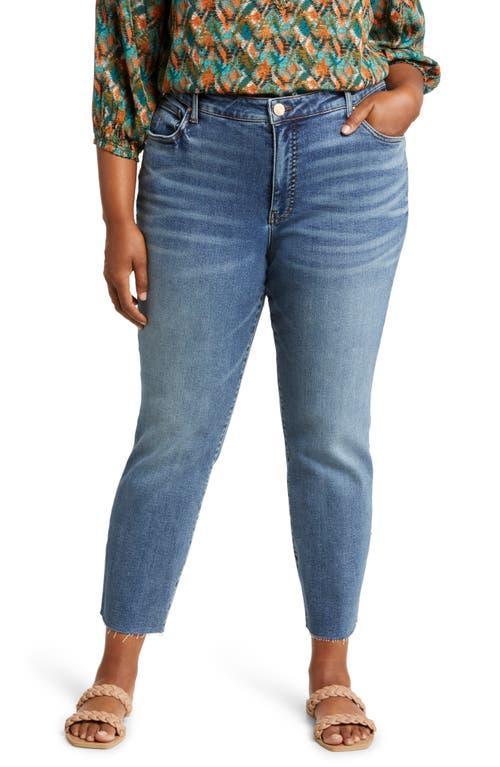 KUT from the Kloth Reese Fab Ab Raw Hem High Waist Ankle Slim Jeans Product Image