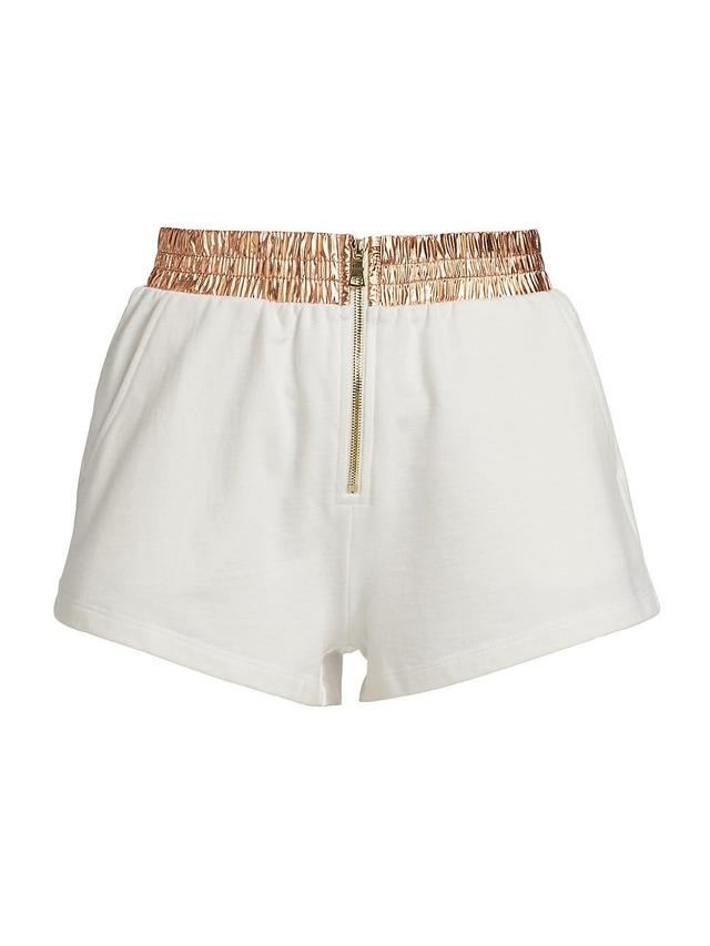 Womens Ray Metallic Zip Shorts Product Image