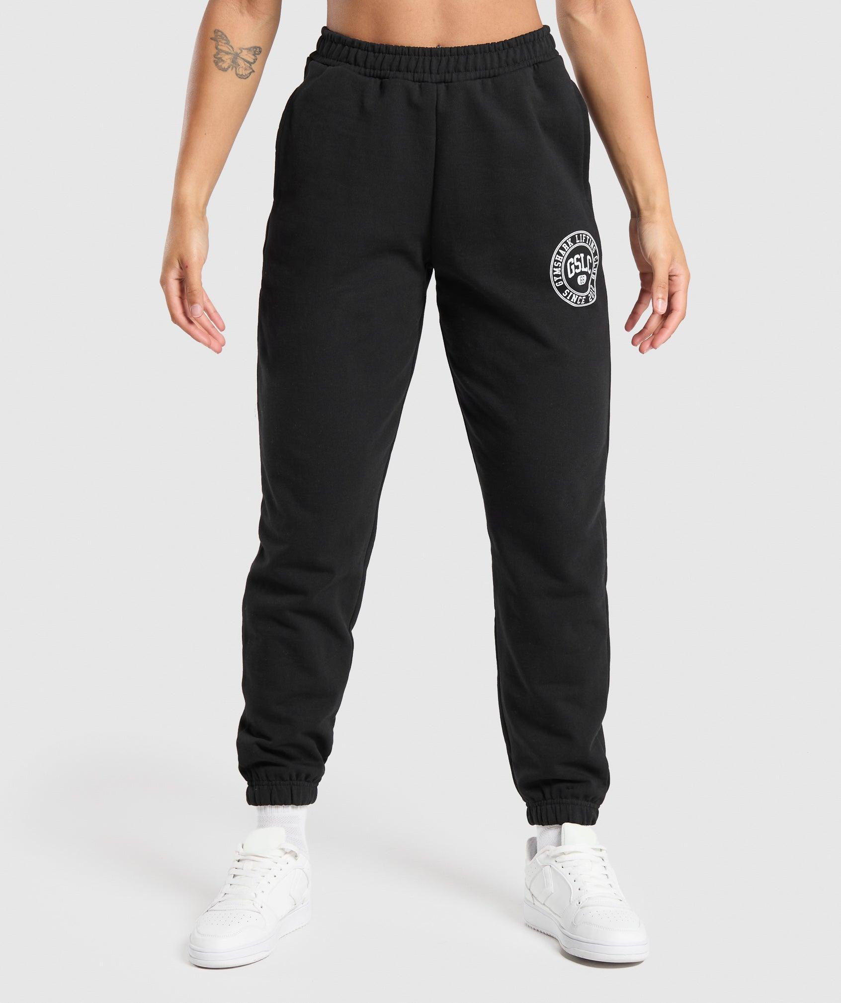 Gymshark GSLC Weight Graphic Pants - Black Female Product Image