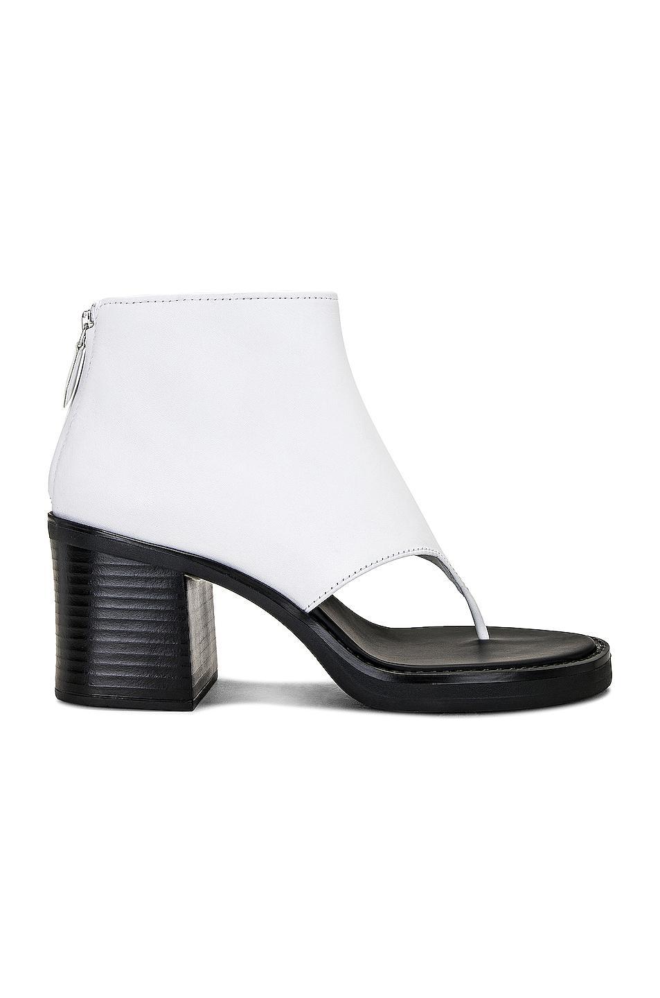 Miu Miu Open Toe Ankle Boot in White Product Image