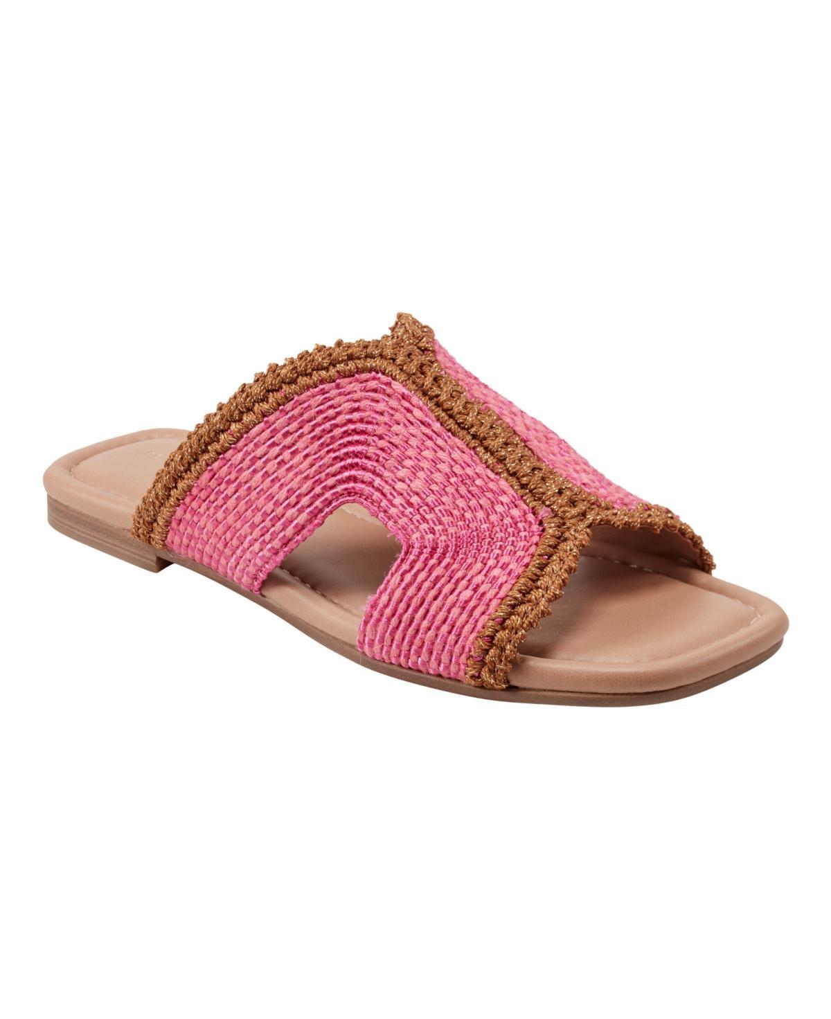 Marc Fisher Ltd. Womens Nashie Square Toe Woven Slide Sandals Product Image