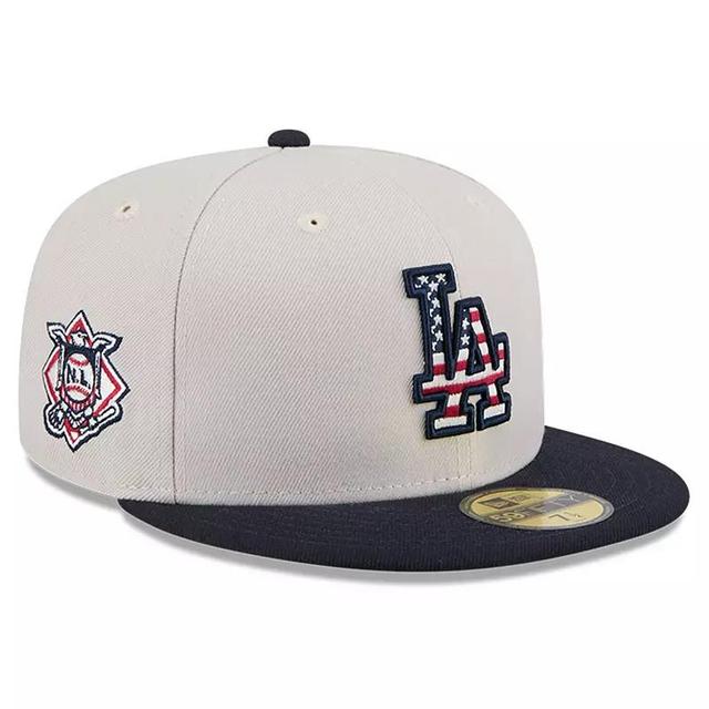 Mens New Era Khaki/Black Los Angeles Dodgers 2024 Fourth of July 59FIFTY Fitted Hat Product Image