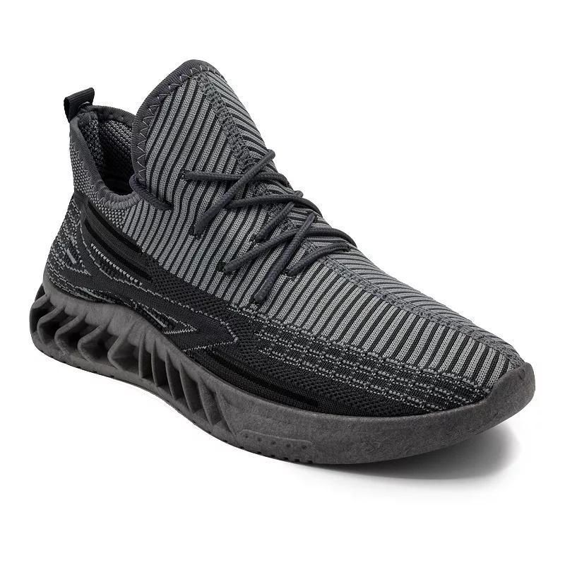 Akademiks Mens Fit 2.0 Knit Jogger Sneakers - Black Product Image