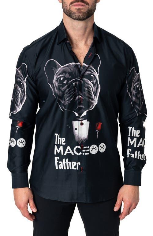 Maceoo Fibonacci Dogfather Cotton Button-Up Shirt Product Image