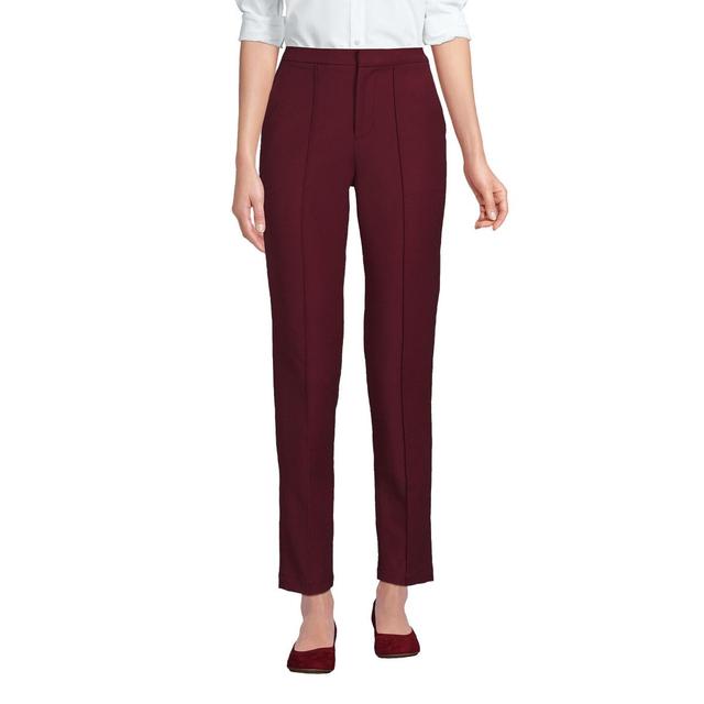 Womens Lands End High Waisted Bi-Stretch Pintuck Pencil Ankle Pants Rich Red Product Image