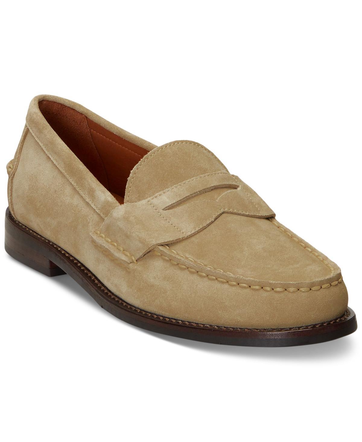 Men's Alston Suede Penny Loafers In Bone Product Image