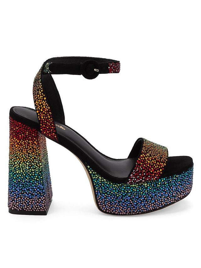 Womens Dolly Crystal Platform Ankle-Strap Sandals Product Image