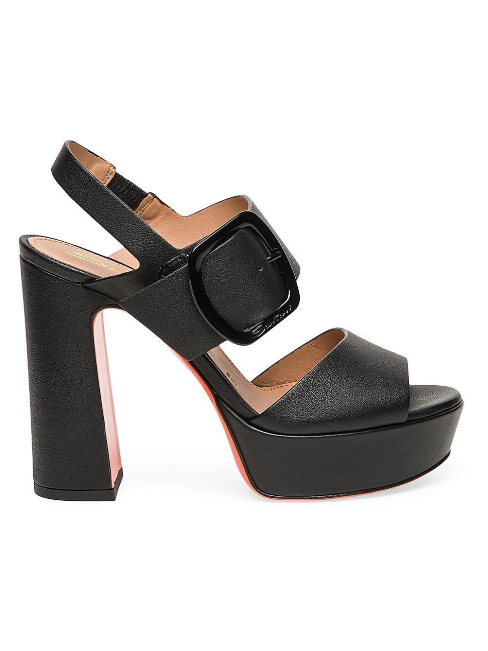 Womens 120MM Leather Platform Sandals product image