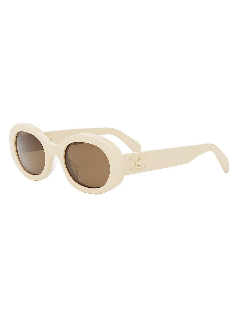 Men's Triomphe Acetate Oval Sunglasses Product Image