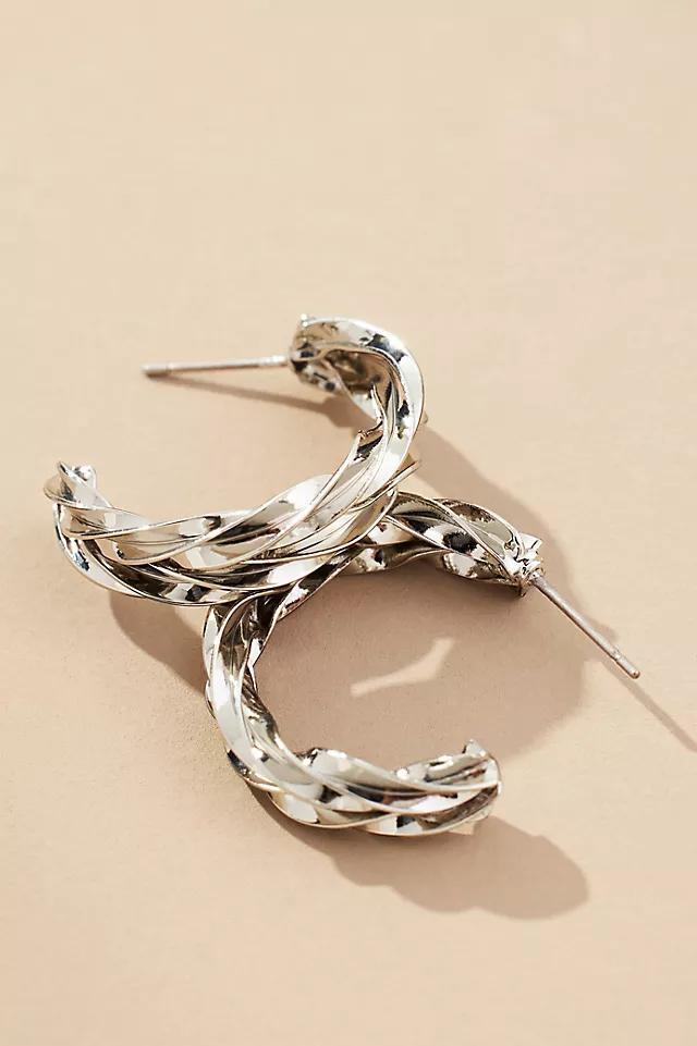 Molten Metal Huggie Hoop Earrings Product Image